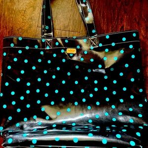 Consuela Grab n’ Go Blue Polka - Dot Tote